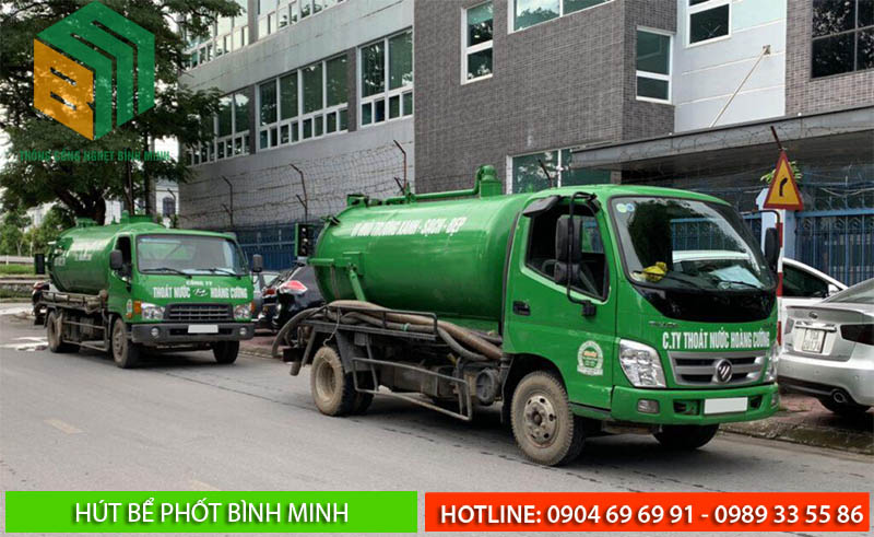 Quy trình làm việc hút bể phốt của cty Bình Minh tại Phú Thọ