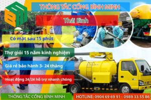 Dịch vụ thông tắc cống tại Thái Bình chất lượng cao, giá rẻ
