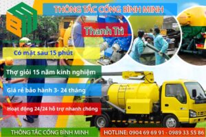 Dịch vụ hút bể phốt Huyện Thanh Trì nhanh chóng, hỗ trợ 24/7, kể cả ngày lễ và chủ nhật