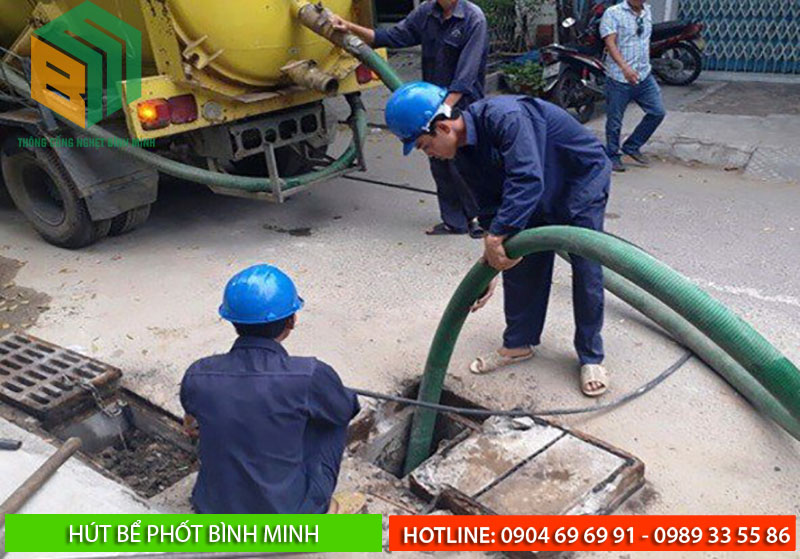Báo giá dịch vụ hút bể phốt tại Huyện Thường Tín của Cty Bình Minh