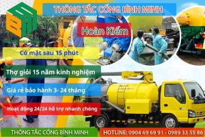 Giới thiệu về dịch vụ thông tắc cống tại Hoàn Kiếm của công ty Bình Minh
