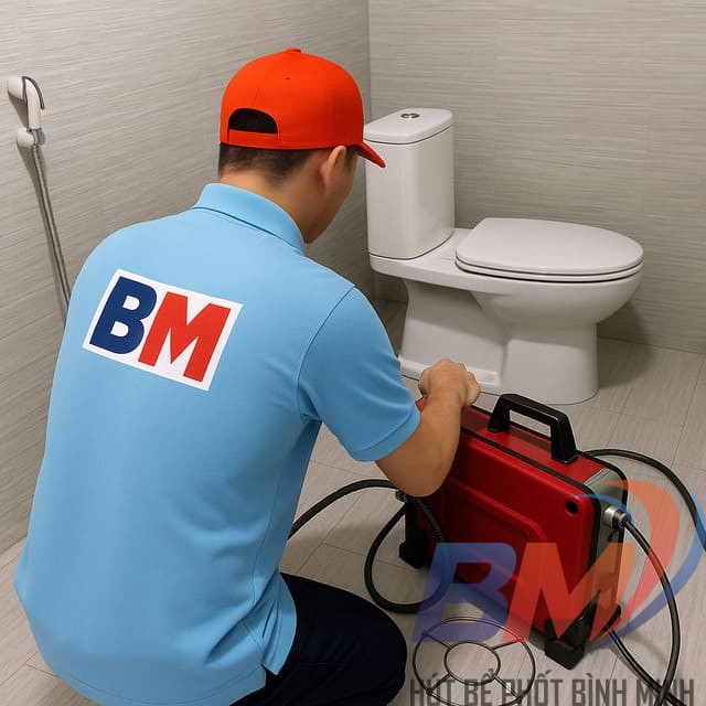 Quy trình xử lý tắc cống tại nhà bằng máy lò xo không gây mùi