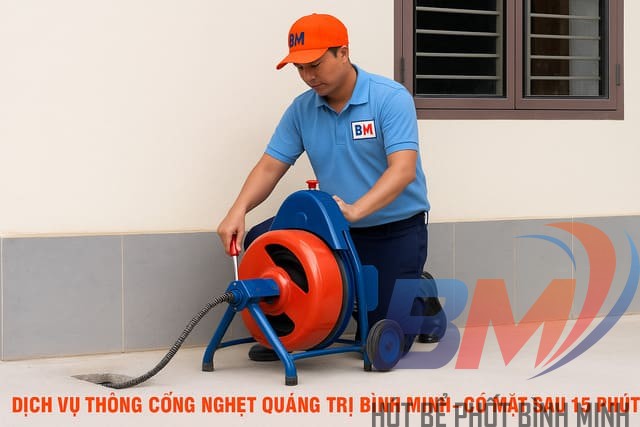 Thông cống nghẹt Quảng Trị – dịch vụ nhanh chóng, chuyên nghiệp
