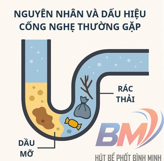 Nguyên nhân và dấu hiệu cống nghẹt thường gặp