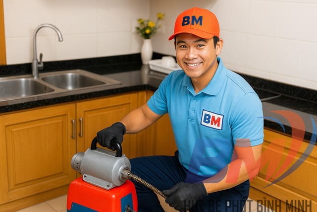 Thợ thông cống nghẹt tại Quảng Ngãi có mặt nhanh 15 phút
