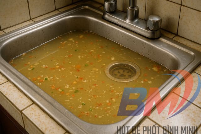 Dấu hiệu nhận biết cống nghẹt – nước tràn ngược bồn rửa
