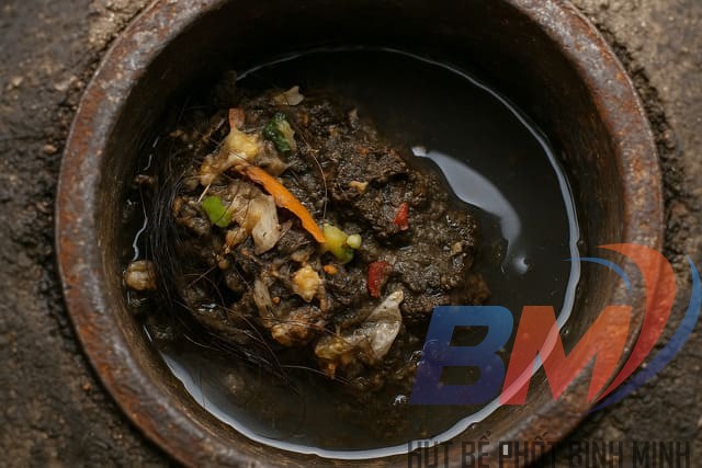 Rác thải và bùn đất gây nghẹt cống ở An Giang
