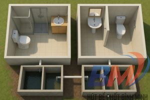 Bản vẽ nhà vệ sinh tự hoại và file tải miễn phí cho hộ gia đình
