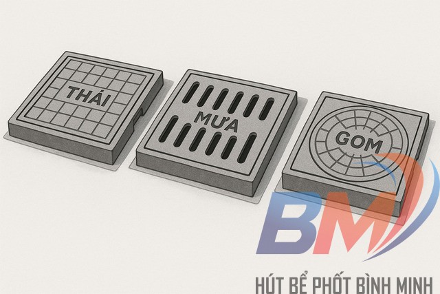 So sánh các loại hố ga thoát nước thải, hố ga mưa và hố ga gom