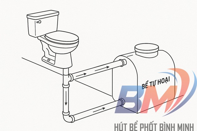 Cấu tạo bể phốt tự hoại 3 ngăn gồm ngăn chứa, ngăn lắng, ngăn lọc