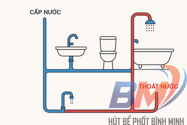 Ống cấp và ống thoát là hai thành phần cốt lõi quyết định hiệu quả vận hành.