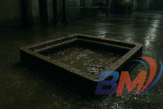 Hố ga đầy – nguyên nhân phổ biến gây tắc nghẽn tại nhà xưởng.