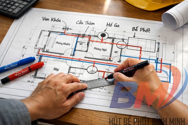 Sơ đồ tối thiểu giúp chủ nhà và thợ đi ống đúng ngay từ đầu.